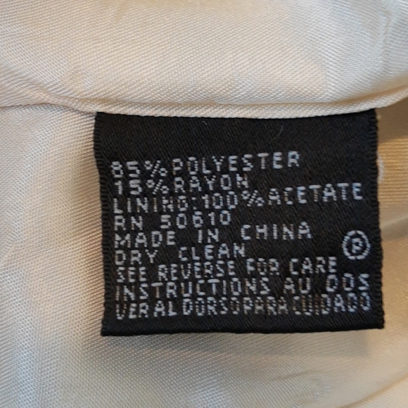 Anne Klein 2 Piece Tan Suit Jacket & Pants Size 4P - Picture 12 of 13